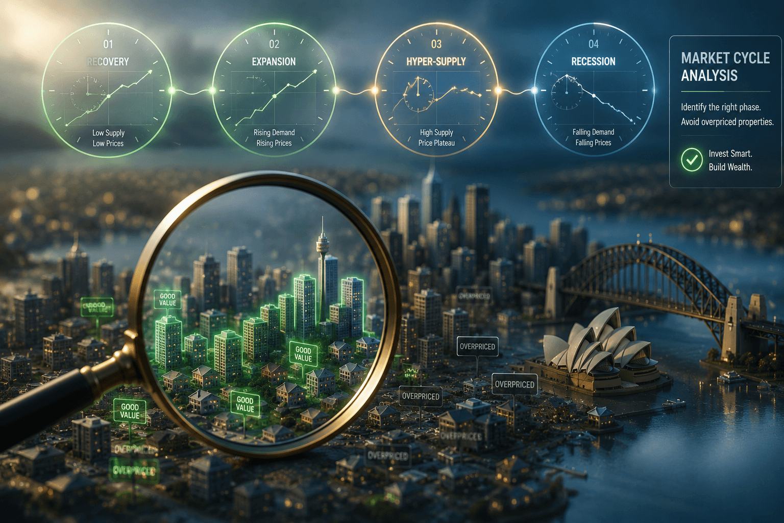 Can market cycle analysis actually protect against buying in overpriced regions for first-time investors