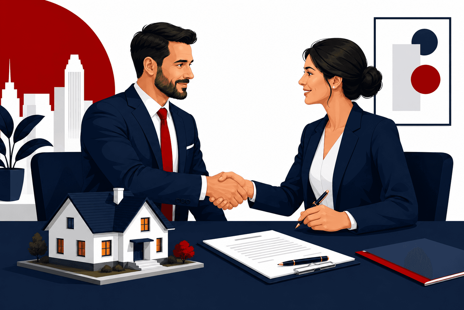 Expert negotiator illustration