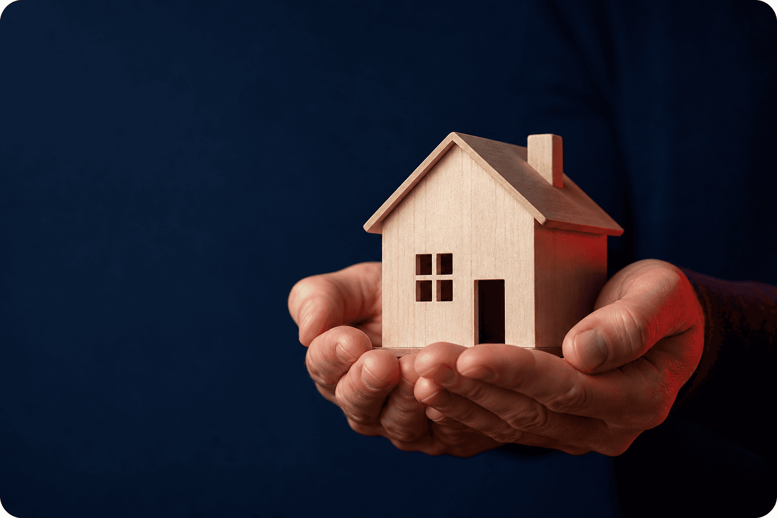 Hands holding a house model representing SMSF property investment options
